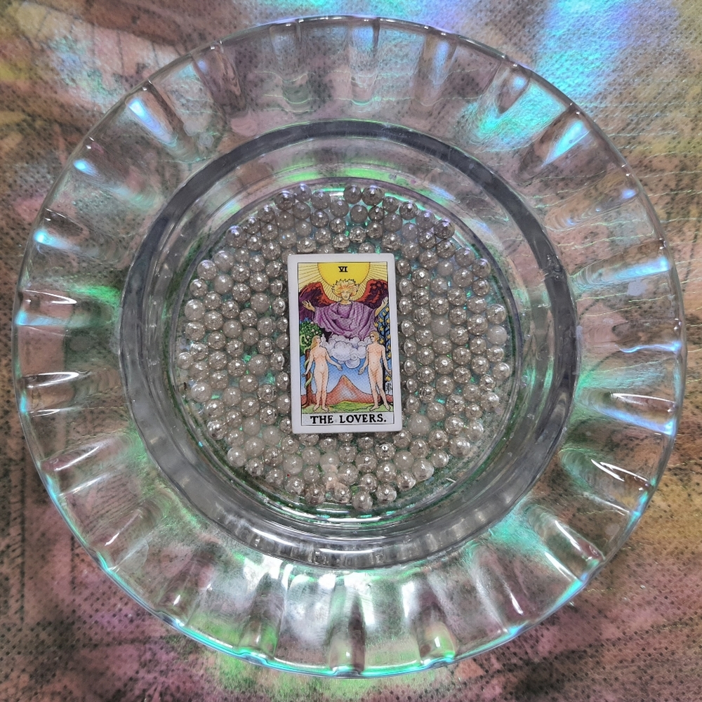 Lovers Tarot Card Ashtray NEW Incense Sage Smudge Stick Holder